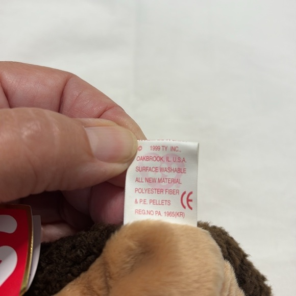 Vintage Ty Brown and Tan Hedgehog Plush Small Pet Toy. Prickles - Picture 7 of 8